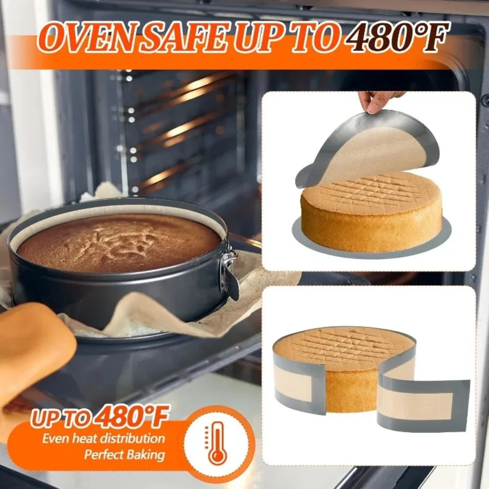 9-Inch Silicone Baking Mat - Nonstick Reusable Cake & Pizza Liner