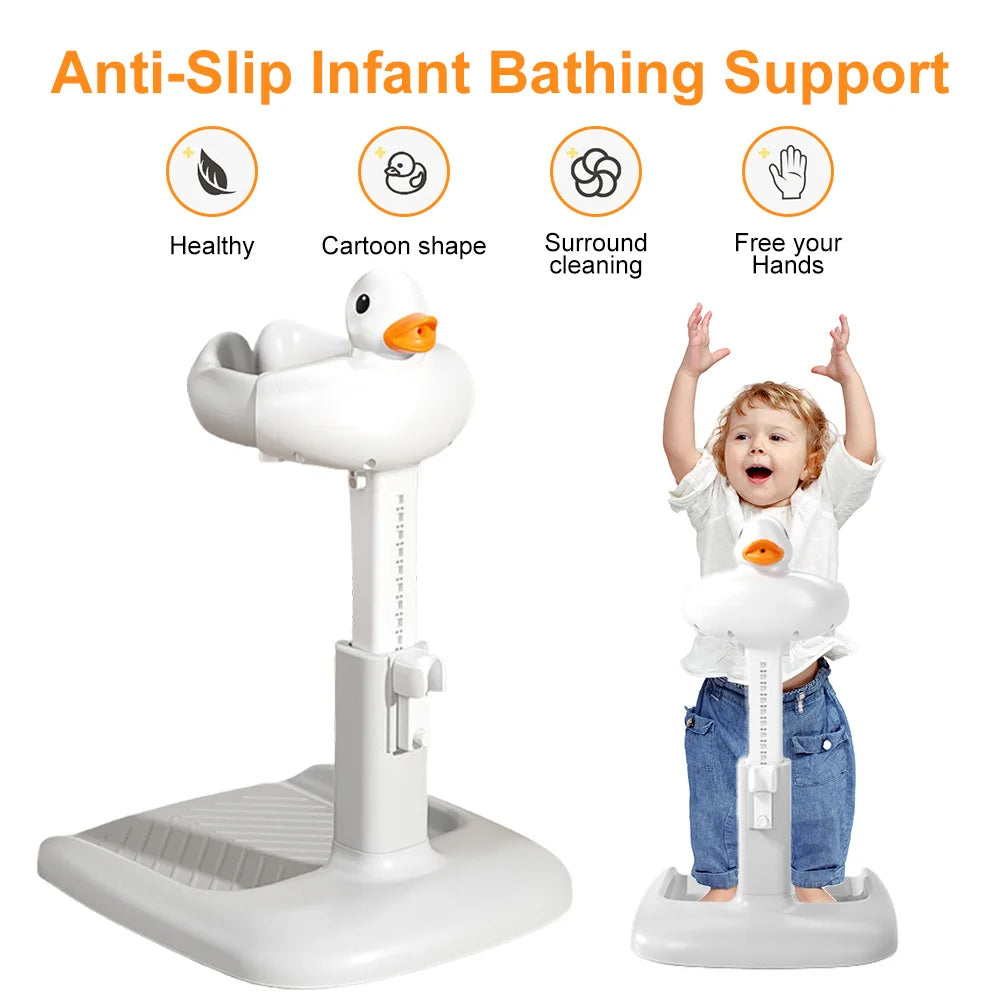 Baby Standing Shower Stand Adjustable Children'S Bath Device Household Non-Slip Children'S Bath Stand Baby Bath Stand Support