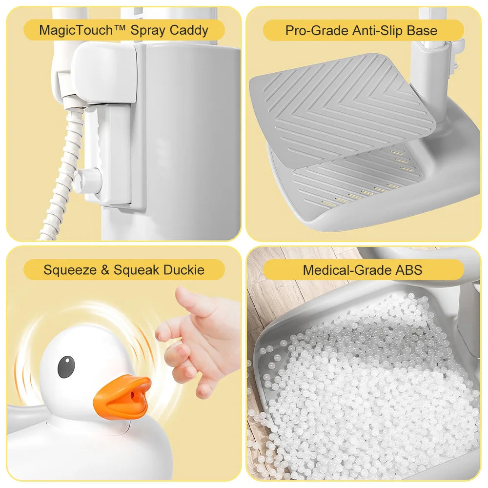 Baby Standing Shower Stand Adjustable Children'S Bath Device Household Non-Slip Children'S Bath Stand Baby Bath Stand Support